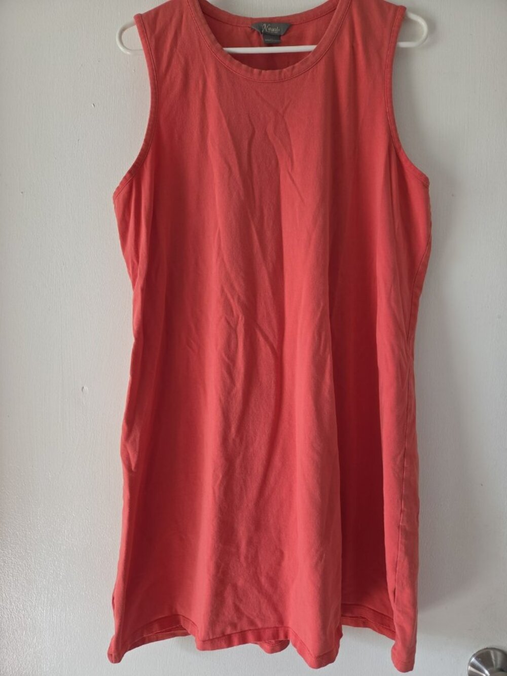 Womens Natural Reflections Coral Knit T shirt Summer Dress XL